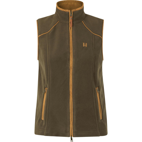Harkila Lady Sandhem 200 waistcoat  in Willow Green, features a wind-resistant lining.