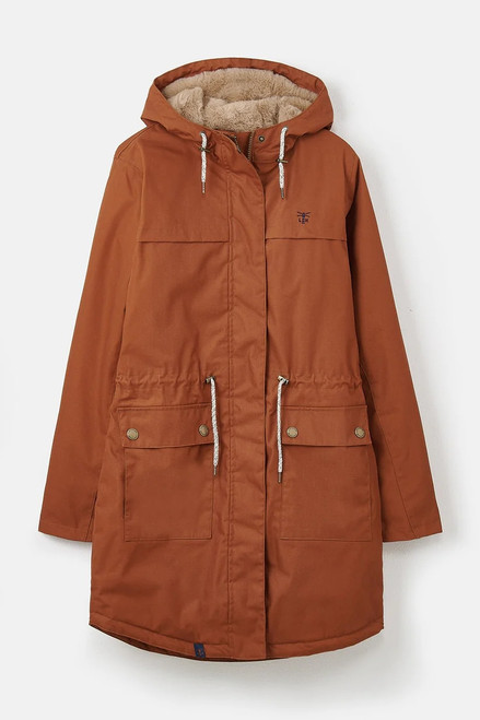 Lighthouse ladies Isobel Waterproof coat, women's three quarter length jacket with sherpa lining