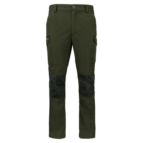 Jack Pyke Softshell Trousers in green, men's water resistant and windproof trousers