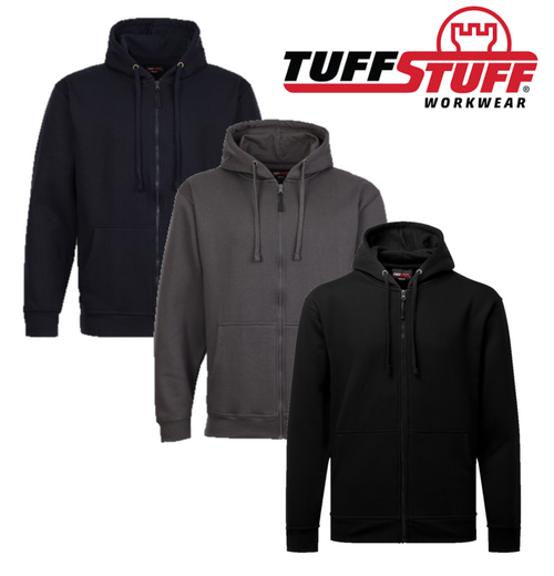 Tuffstuff Pro Work Hoodie, men's hooded sweatshirt in black, grey, or navy