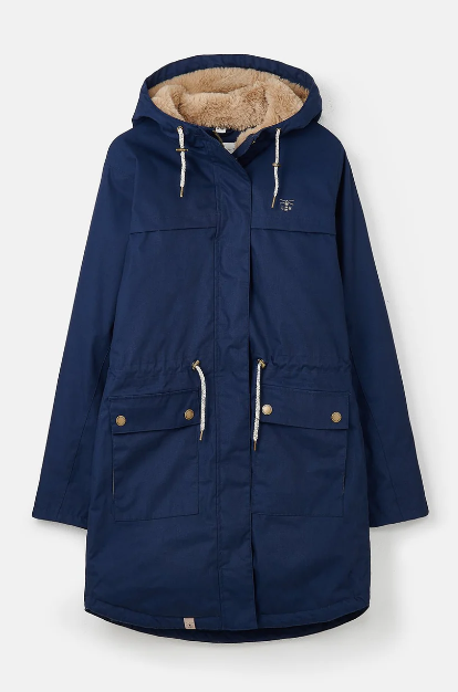 Lighthouse ladies Isobel Waterproof coat, women's three quarter length jacket with sherpa lining