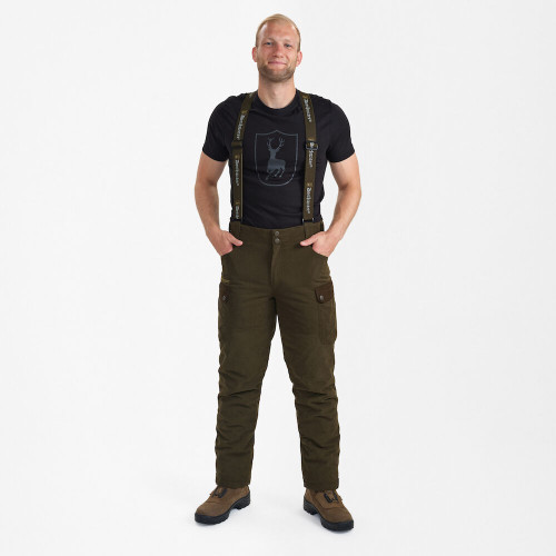 Deerhunter Eagle Winter Trousers in green, men's warm and waterproof shooting trousers