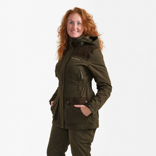 Deerhunter Lady Eagle Jacket in green, women's waterproof and breathable shooting jacket