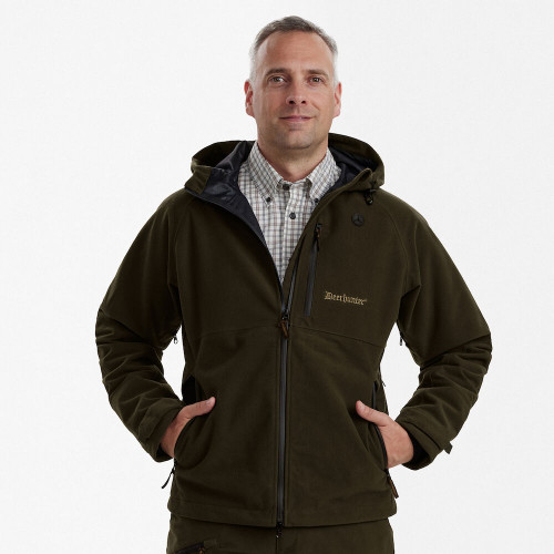 Deerhunter Pro Gamekeeper jacket short in Peat colour, waterproof and breathable hunting jacket