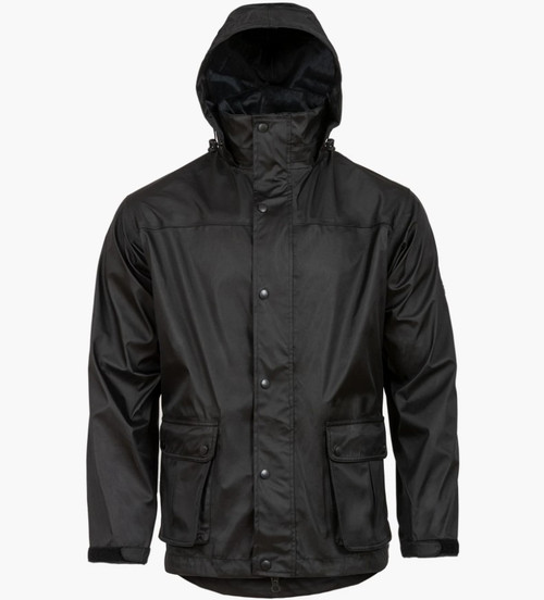 Highlander Tempest Rain Jacket in Black, men's lightweight waterproof jacket
