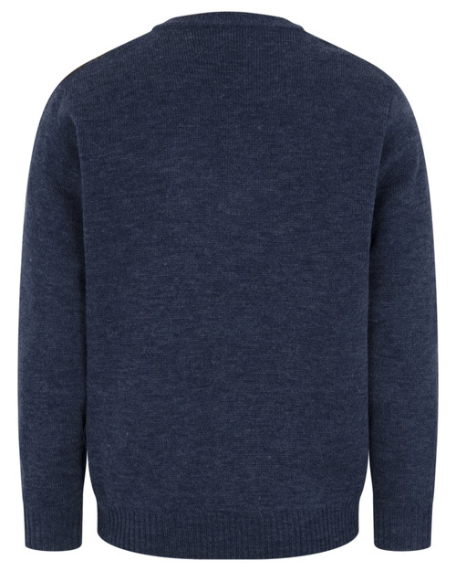 Hoggs of Fife Melrose 2 V Neck Pullover in Blue, men's v neck country jumper