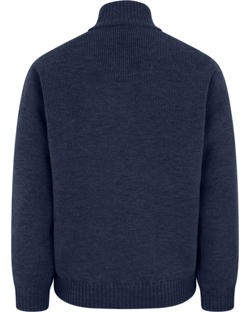 Hoggs of Fife Hebrides 2 Quarter Zip pullover, men's country jumper in blue