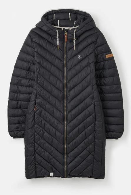 Lighthouse Ladies Laurel Coat in Black, women's three quarter length quilted jacket