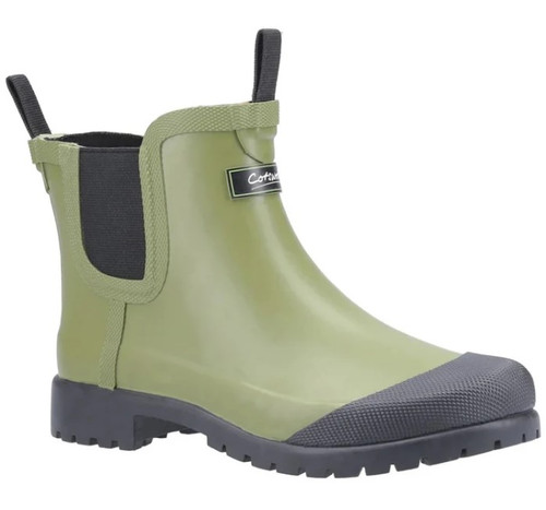 Cotswold Ladies Blenheim Ankle Wellies in Green, women's short wellington boots