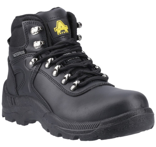 Amblers FS218 S3 Safety Lace Up work boots in black