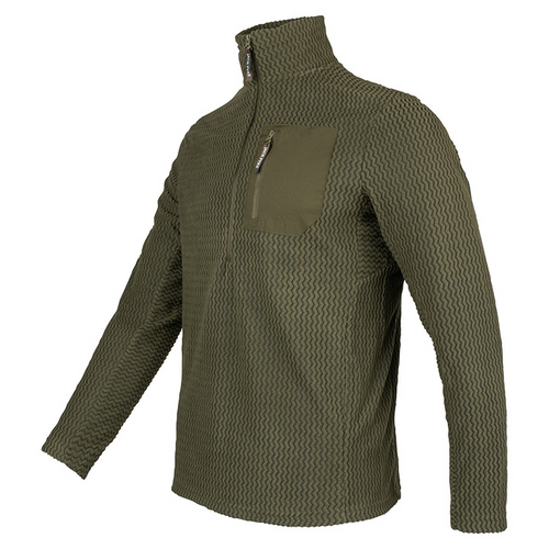 Jack Pyke Lightweight Z Fleece Pullover in green, men's quarter zip fleece