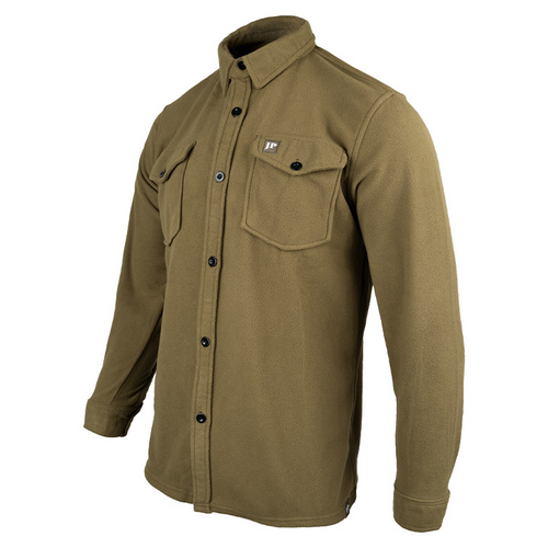 Jack Pyke Polar Fleece Shirt in Dark Mustard, men's lightweight fleece shirt