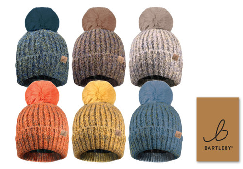 Bartleby Sherpa Fleece Lined Bobble Hat