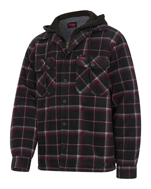 Hoggs of Fife Granite Hooded Work Fleece in black check