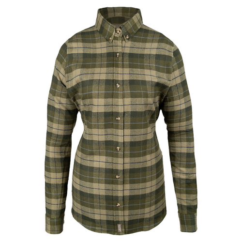 Jack Pyke Ladies Bleasdale Heavy Flannel Shirt in Green Check