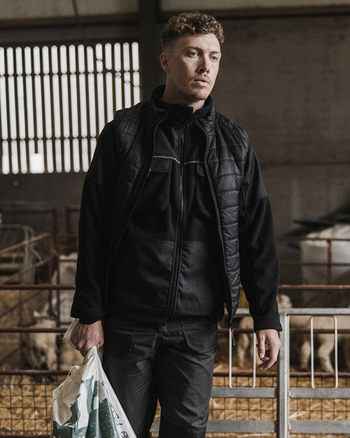 Hoggs of Fife Granite Bonded Fleece Jacket in black