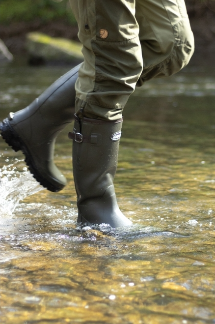 Grisport Groundwater Wellington Boos in green, adults rubber wellies