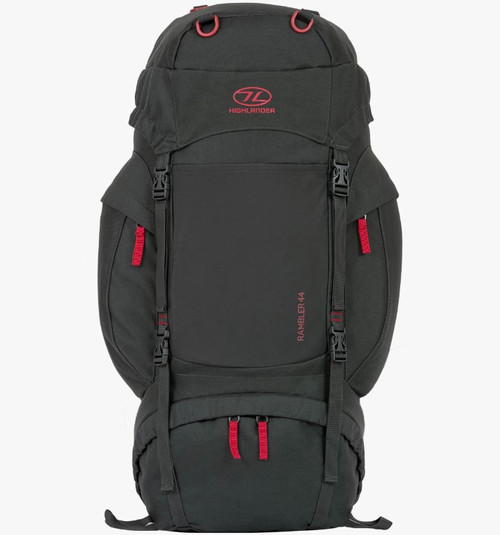 Highlander Rambler Rucksack, 44 litre backpack in charcoal grey