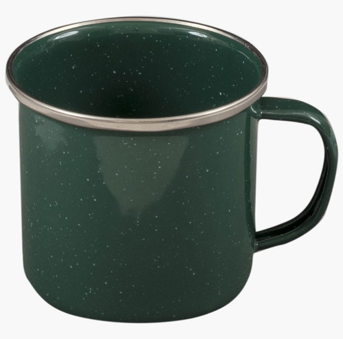 Highlander Deluxe Enamel Camping Mug in green