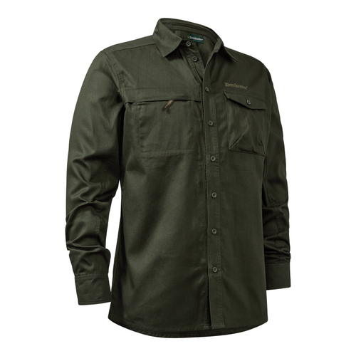 Deerhunter Atlas Shirt, men's long sleeve shirt in green