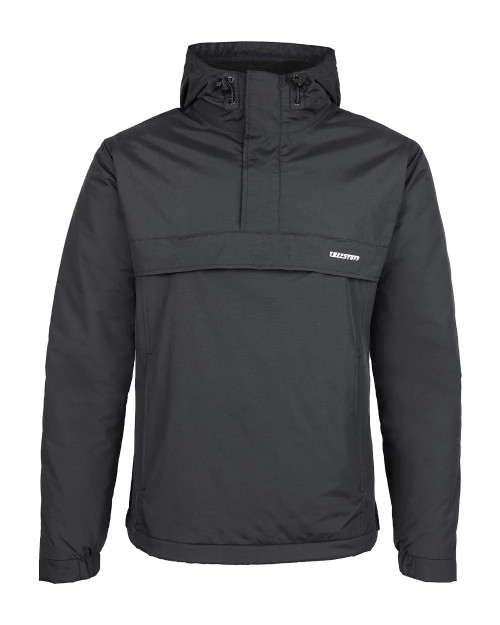 Tuffstuff Sutherland Unlined Windbreaker in black, men's waterproof smock pullover