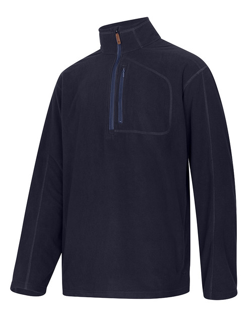 Hoggs of Fife Islander TechPro quarter zip shirt, men's country fleece pullover in navy