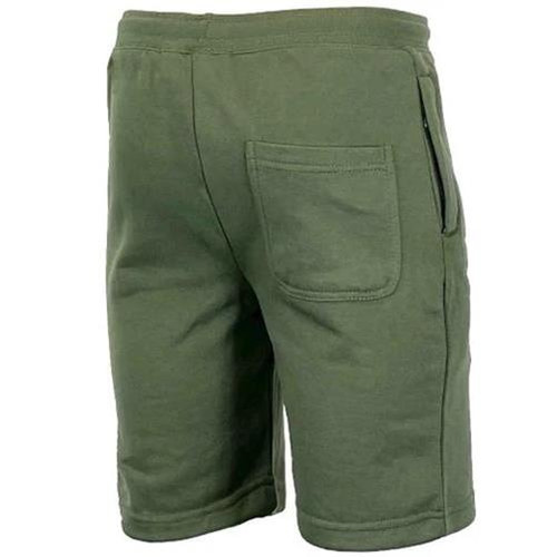 Game men's fleece angling shorts in Olive, French terry fleece.