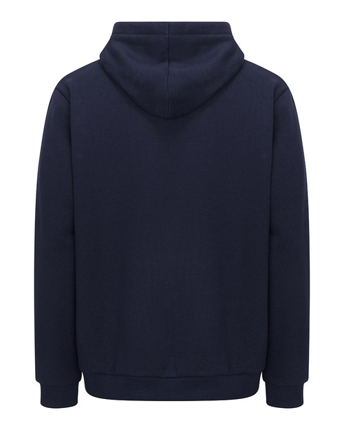 Hoggs Of Fife Annan 1888 Hoodie in navy, poly/cotton fleece hoodie with kangaroo pocket.