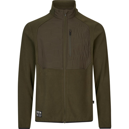 Seeland Men's Gale Fleece Jacket in Pine Green, light padding on chest.