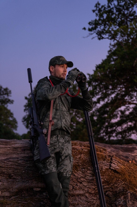 Harkila NOCTYX Camo fleece jacket in AXIS MSP Black, full stretch and full zip fleece jacket.