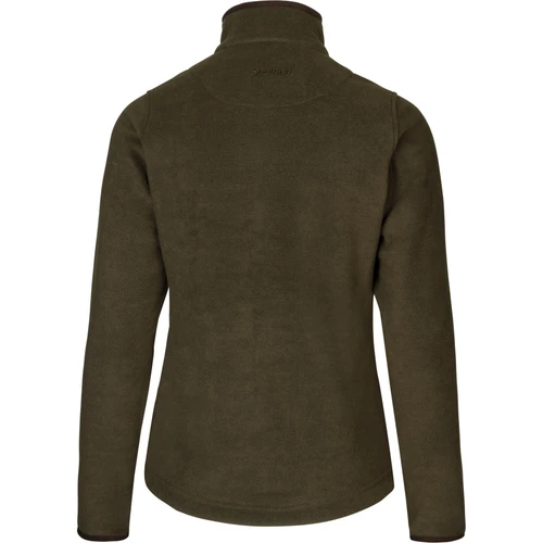 Seeland Ladies Woodcock Ivy fleece jacket in Pine Green Melange, with faux suede trimming.