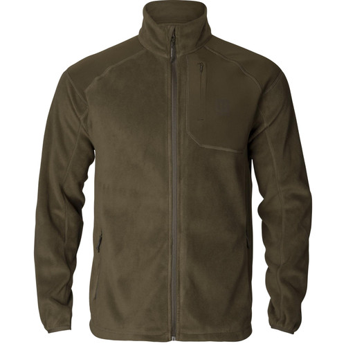 Harkila men's Venjan 2.0 fleece jacket in Willow Green, full zip fleece with multiple pockets.