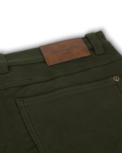 Hoggs of Fife Monarch II 2 Moleskin Jeans in dark green, men's country trousers