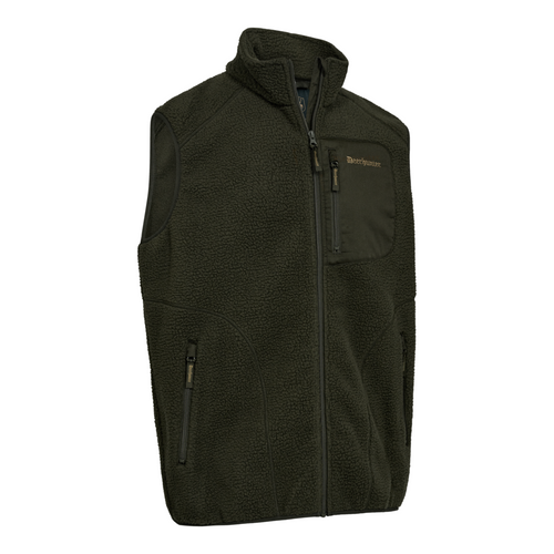 Deerhunter Atlas Fleece Waistcoat in green, men's country fleece gilet
