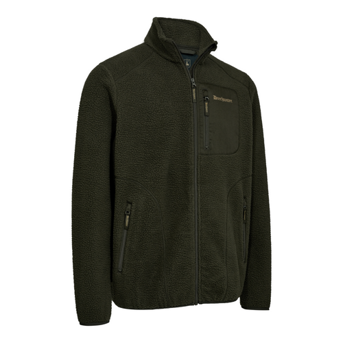 Deerhunter Atlas Fleece Jacket in green, men's country fleece jacket
