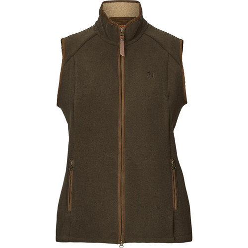 Harkila Ladies Sandhem Sherpa fleece waistcoat in Willow Green.