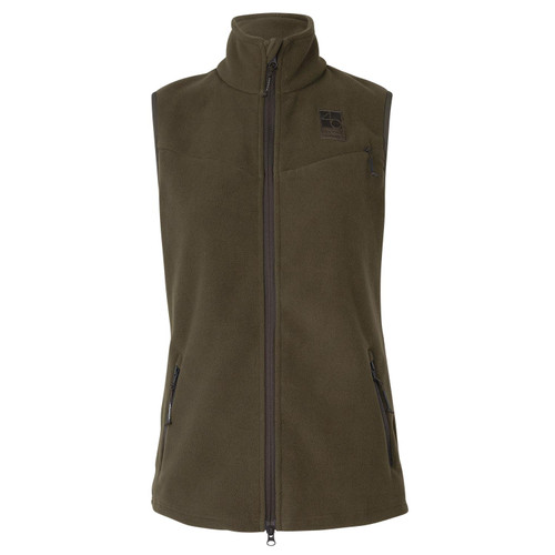 Harkila Ladies Anniversary Fleece Gilet in Willow Green, featuring Harkila's Anniversary logo.