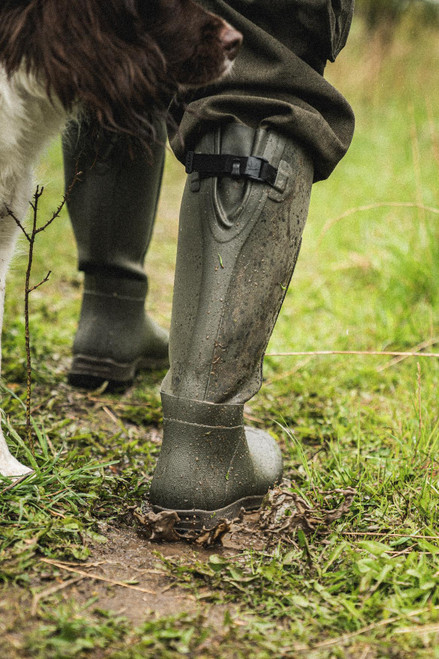 Seeland men's Hillside Flex Wellington boots in Pine Green.