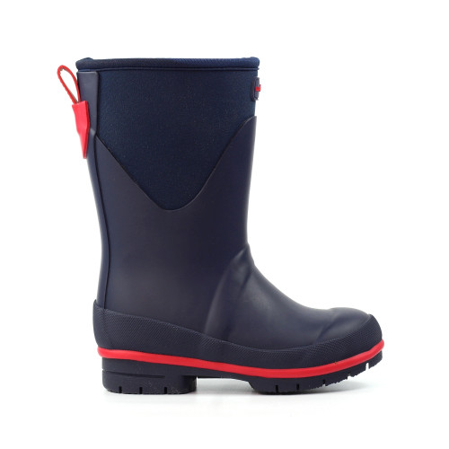 Lazy Dogs Children's Splash Wellies, kids rubber wellington boots in navy
