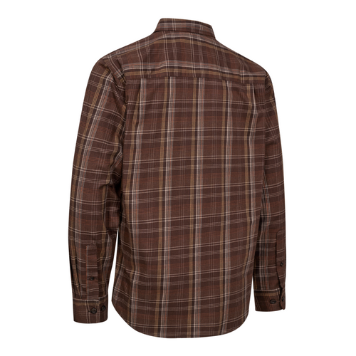 Deerhunter men's Ashton long sleeved shirt in Brown Check.