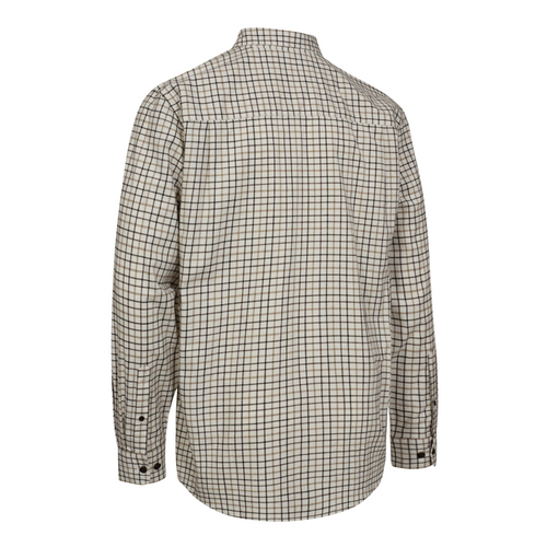 Deerhunter men's Gavin Long sleeved shirt in Beige check.