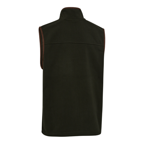 Deerhunter Cumbria Fleece Waistcoat in Forest Ember Green, men's country fleece gilet