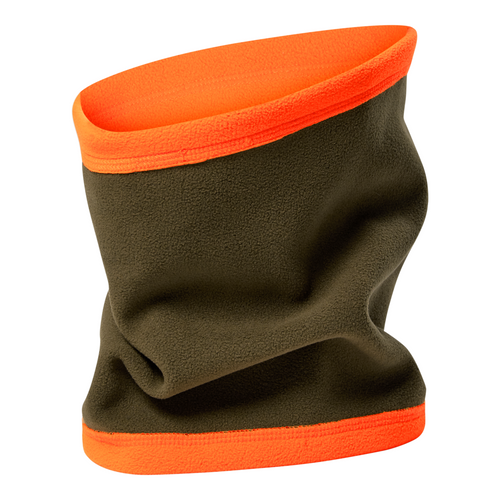 Deerhunter Fleece Neck Tube in reversible green and orange for shooting