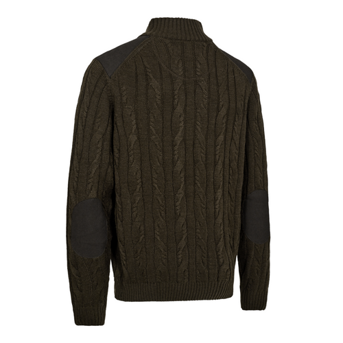 Deerhunter men's Randall 1/2 zip knit jumper in Art Green 376.