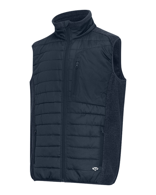 Hoggs Of Fife Melville Hybrid Gilet in Midnight Navy.