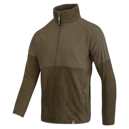 Jack Pyke men's Bleasdale half zip fleece top in Dark Olive.