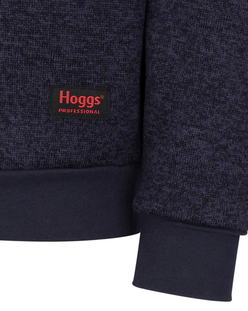 Hoggs of Fife Green King 2 Quarter Zip knit jumper in navy
