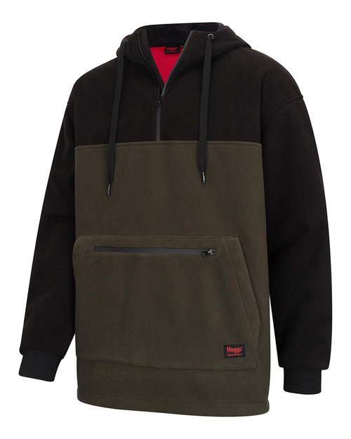 Hoggs of Fife Green King 2 Stormproof Bonded Hoodie in green and black