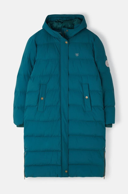 Lighthouse Ladies Savannah Long Padded Jacket in pine green
