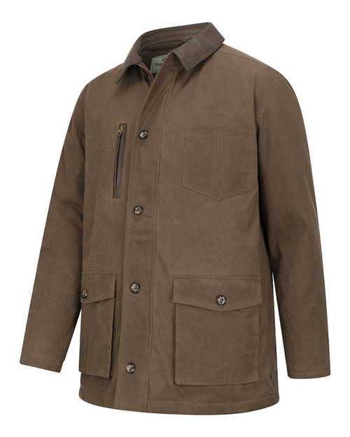 Hoggs of Fife Balerno Waxed Canvas Barn Coat, men's waxed cotton country jacket